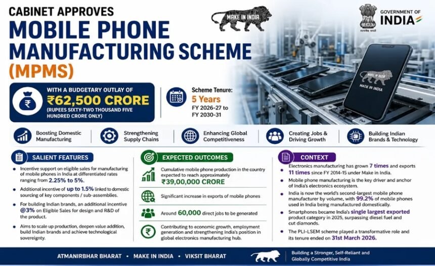 Cabinet Approves Mobile Phone Manufacturing Scheme (MPMS
